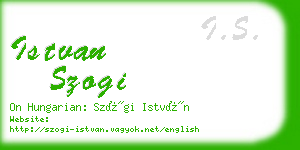 istvan szogi business card